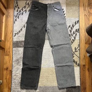 EB Denim Dual-Tone Black and Gray Upcycled Winona Jeans